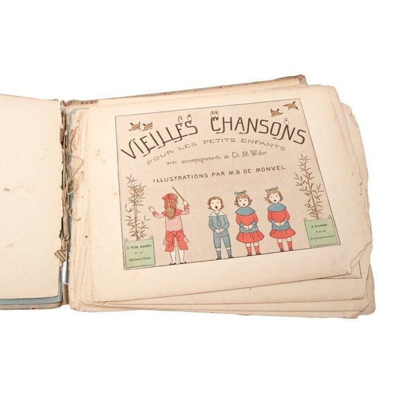 Vintage Children' Music Book 1931 Vieilles Chansons et Rondes Pour Les Petits En - Picture 3 of 14